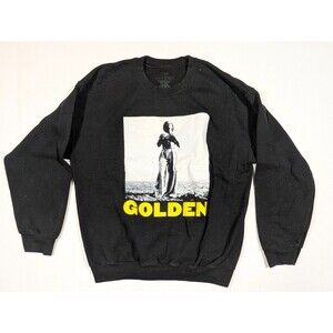 Harry Styles Golden Black Crewneck Sweatshirt Concert Men’s Sz Large